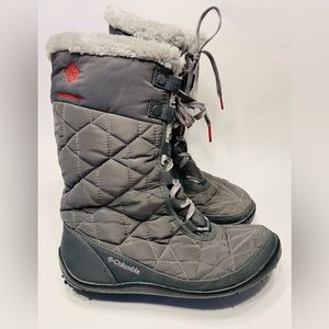 Columbia Minx II grey waterproof insulated women’s snow boot.